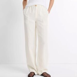 Hemp Low-Rise Utility Pant (Vince, off-white, size 10)